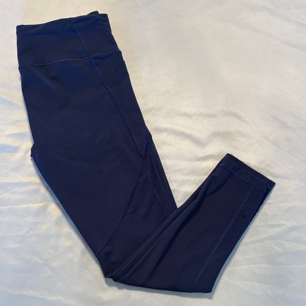 VS Sport Blue Leggings with Mesh Insert